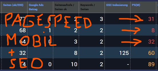 PageSpeed Mobil im SEO: Analyse eines konkreten Falls