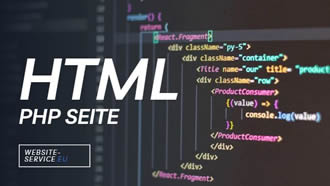 Webseite in PHP; Webseite: Produkt oder Leistung, ohne Text inkl. 1 Bild
