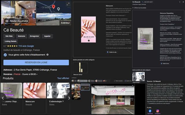 Google my business ce-beaute