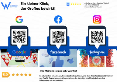 SEO / Marketing / Social-Media / QR-Codes-Poster im A4-Format zum Selbstausdrucken